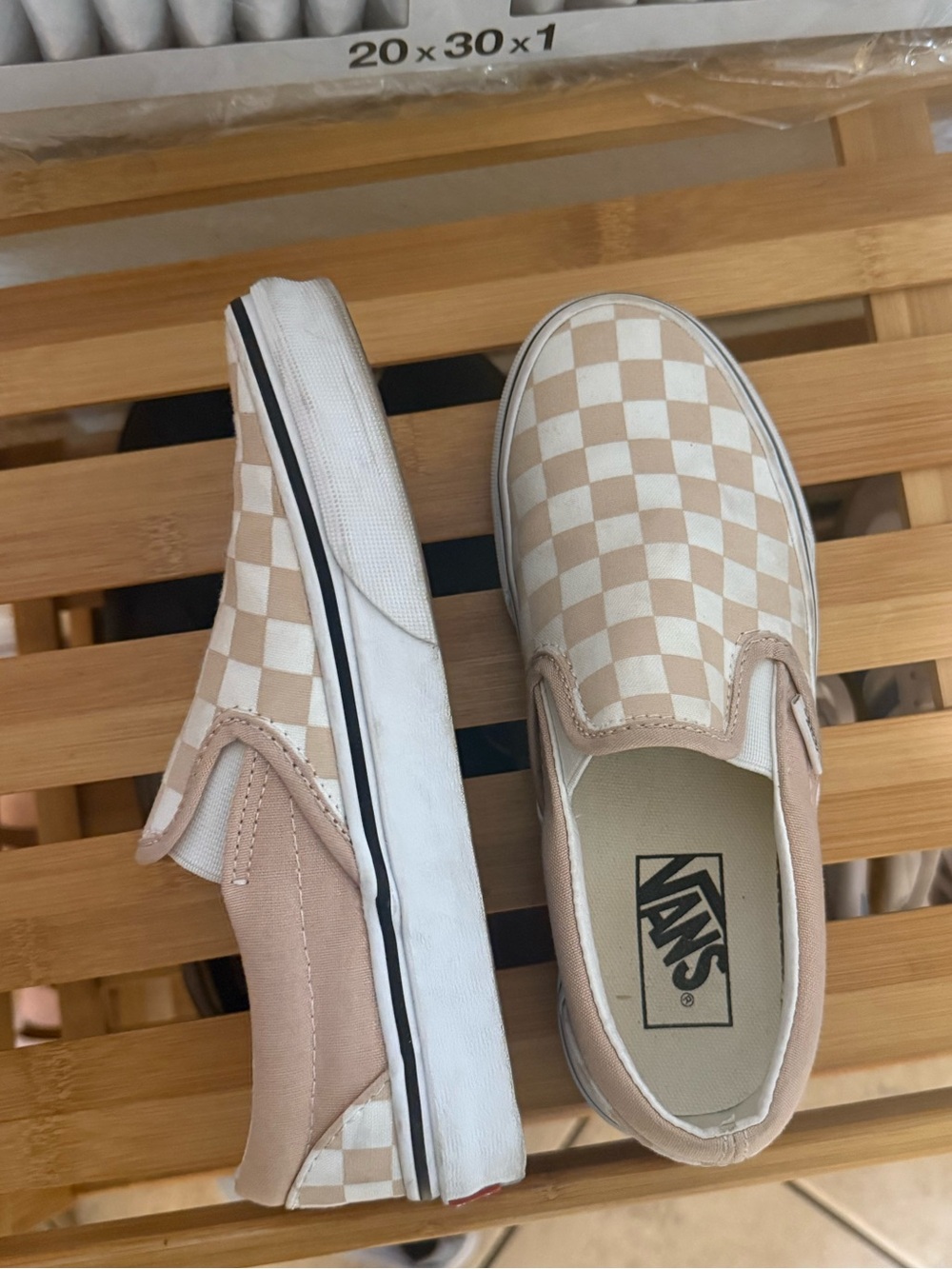 Vans Slip-On Checkerboard Sneakers - mushroom - Picture 2 of 6